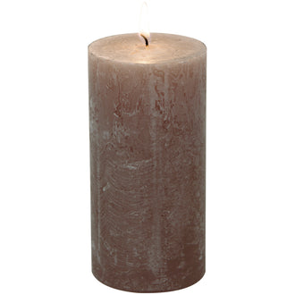 Candela cilindrica taupe cm Ø7x14