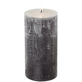 Candela cilindrica grey cm Ø7x14
