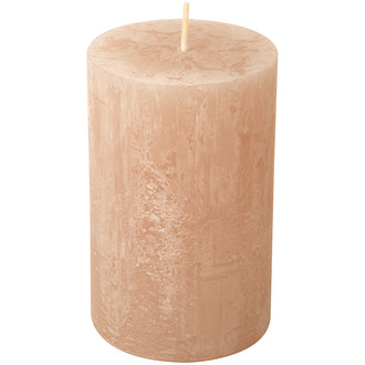 Candela cilindrica linen cm Ø7x14