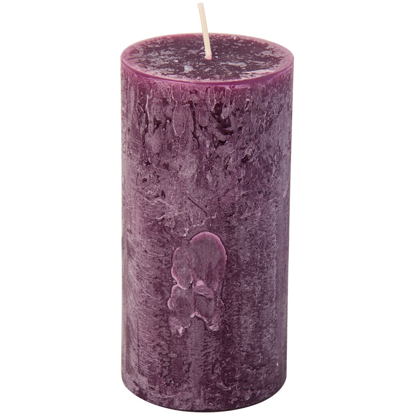 Candela cilindrica aubergine cm Ø7x14