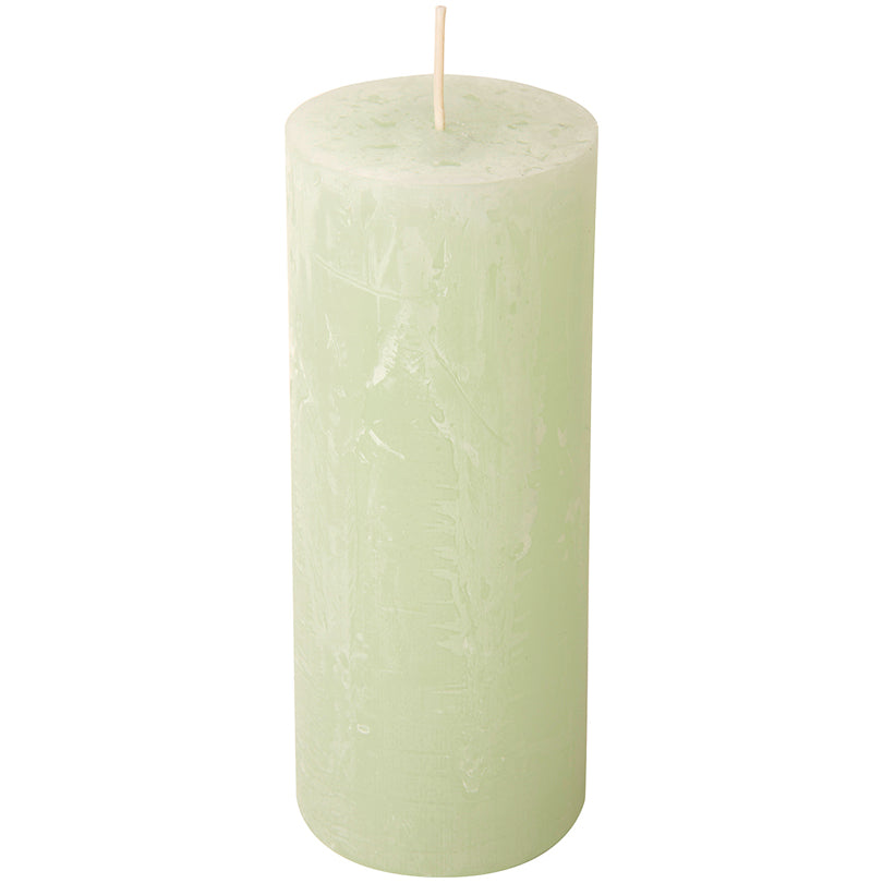 Candela cilindrica light green cm Ø7x17
