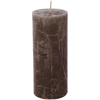 Candela cilindrica taupe cm Ø7x17