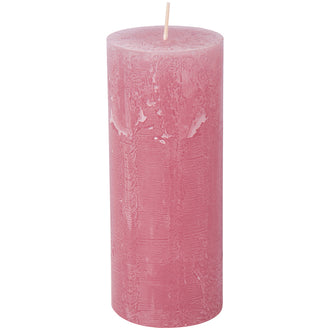 Candela cilindrica old rose cm Ø7x17