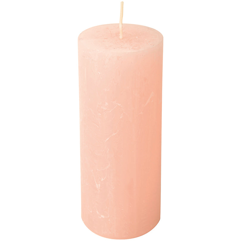 Candela cilindrica light rose cm Ø7x17