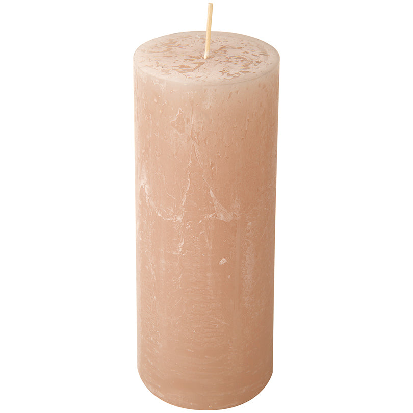 Candela cilindrica linen cm Ø7x17