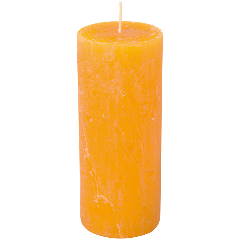 Candela cilindrica bright yellow cm Ø7x17