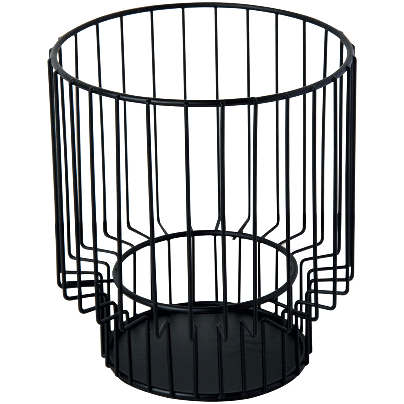 Portacandela tondo black cm Ø13x14