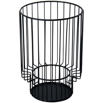 Portacandela tondo black cm Ø13x18