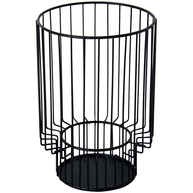 Portacandela tondo black cm Ø13x18