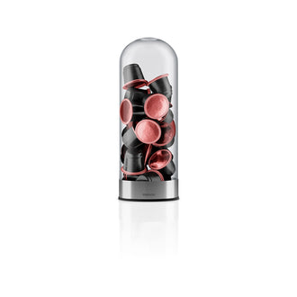 DISPENSER CAPSULE CAFFE' VETRO/SIL. CM 8X21,9 CM 8X21,9