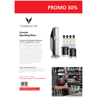 Promo Coravin 25% - Sistema mescita spumante/champange "Coravin - Sparkling Wine", 5 pezzi cm 7,3x8,2x25,5