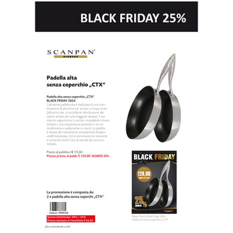 Promozione 25% padella senza coperchio "CTX - Special" cm Ø20,5/cm Ø28x9,7