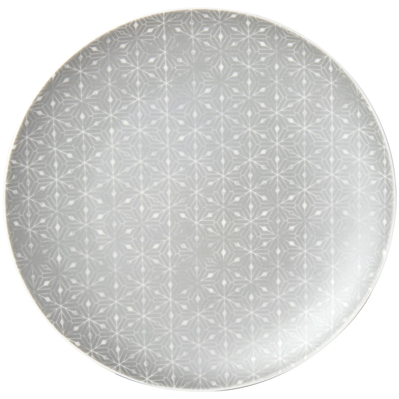 Piatto piano Crystal Ornaments silver cm Ø25,5x2