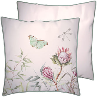 Cuscino quadrato con zip e Inlet Layana rose cm 40x40