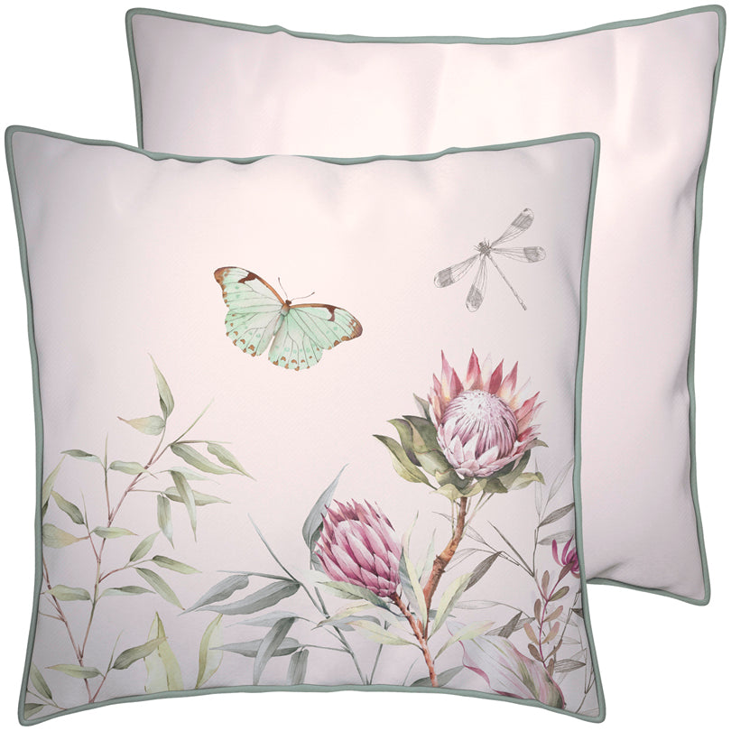 Cuscino quadrato con zip e Inlet Layana rose cm 40x40