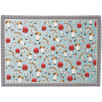Tovaglietta all'americana rettangolare Country Mushrooms blue cm 48x33
