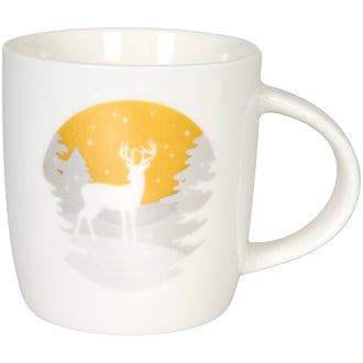 Tazza, disegno: Simply Golden - Cervo ml 350/cm Ø8,8x9,2