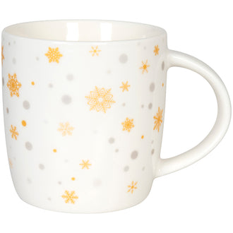 Tazza, disegno: Simply Golden - Fiocchi di neve ml 350/cm Ø8,8x9,2