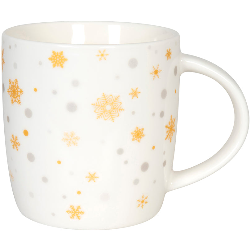 Tazza, disegno: Simply Golden - Fiocchi di neve ml 350/cm Ø8,8x9,2