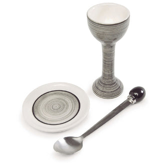 Cucchiaino uovo 4 pezzi GRIGIO CM8