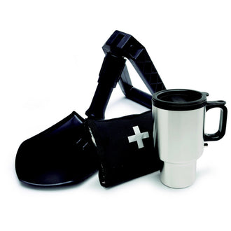 Set per alpinismo con pala e mug