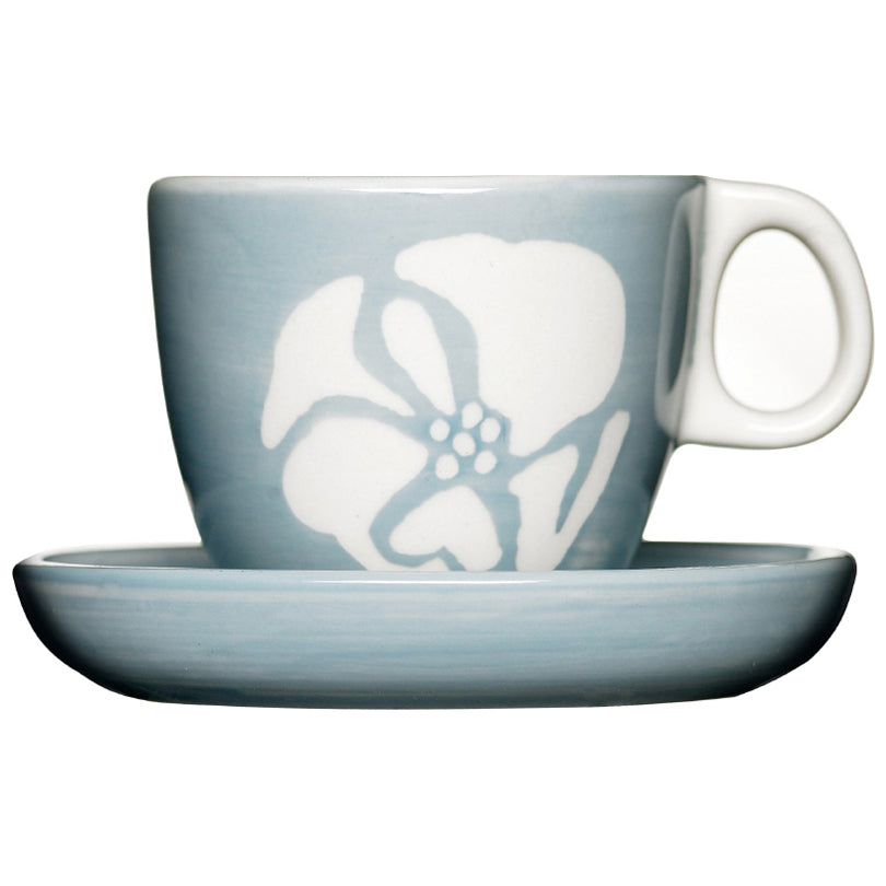 Tazza caffé 2 pezzi  Flora blu