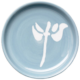 Piatto FLORA BLU CM19