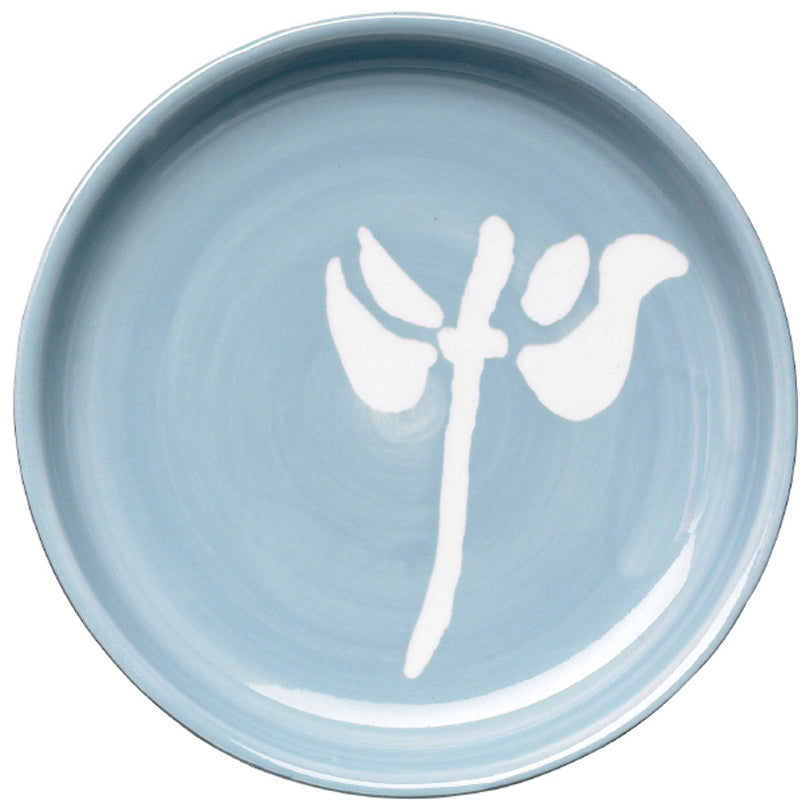 Piatto FLORA BLU CM19