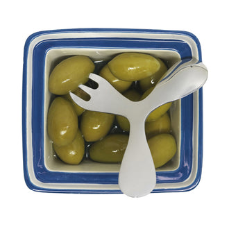 Ciotola con posate BLU GRES/INOX