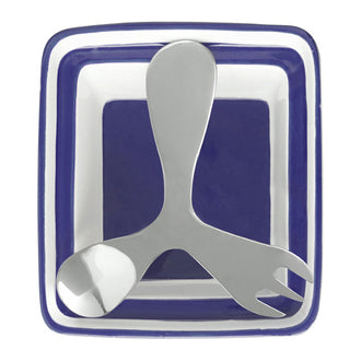 Ciotola con posate BLU GRES/INOX