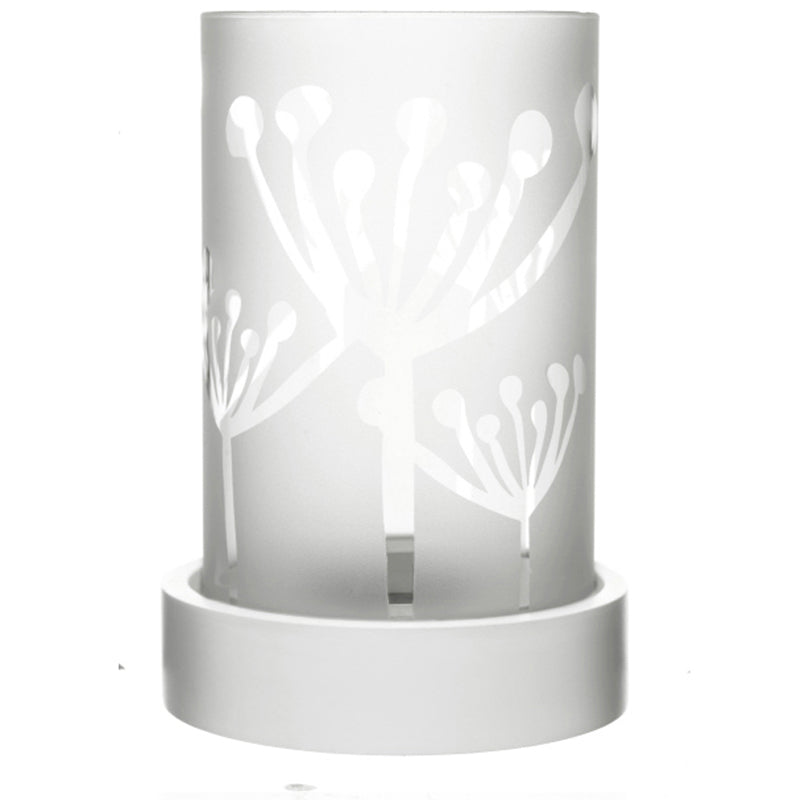 Portacandele BCO VETRO/LEGNO CM12X17,5