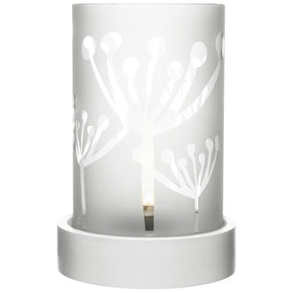 Portacandele BCO VETRO/LEGNO CM12X17,5