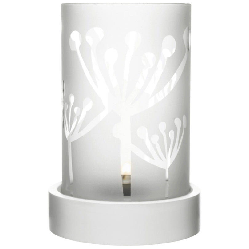 Portacandele BCO VETRO/LEGNO CM12X17,5