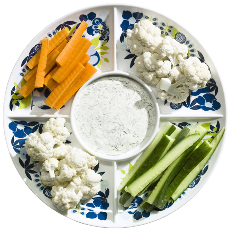 Piatto PORTATA BLU MELAMINA CM30