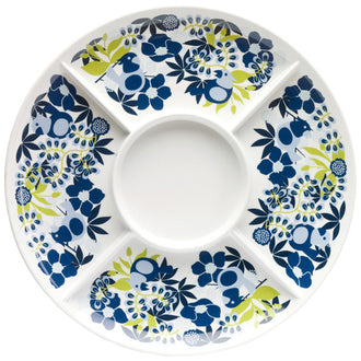 Piatto PORTATA BLU MELAMINA CM30