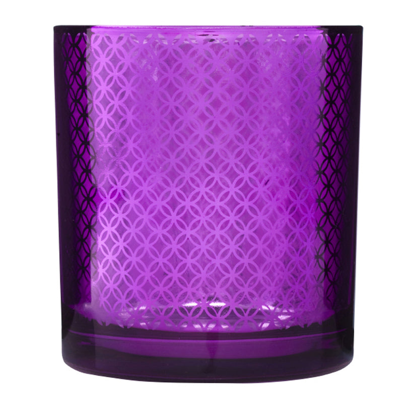 Portacandele 3PZ.MIRROR VIOLA CM7X8