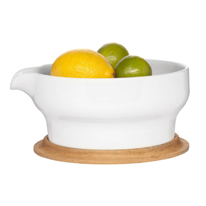 Ciotola con coperchio/SOTTOPENTOLA FIX "GRES/QUERCIA; CM 22X10,5"