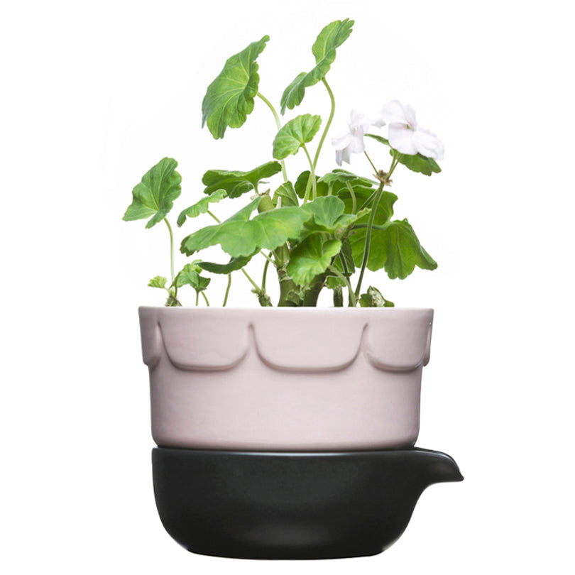 Vaso FIORI C.RISERVA D'ACQUA ROSA CM 13,5X12 CM 13,5X12