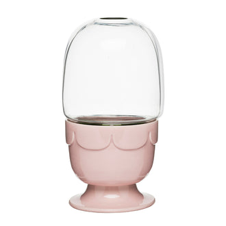 Vaso con cupola  PINK GRES/VETRO CM 11X22,5 CM 11X22,5