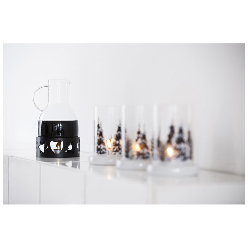 Portacandele tondo "Winter" cm 10x20