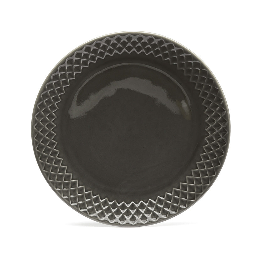 Piatto colazione tondo con rilievo "Coffee & More" cm Ø20x2