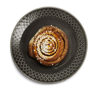 Piatto colazione tondo con rilievo "Coffee & More" cm Ø20x2