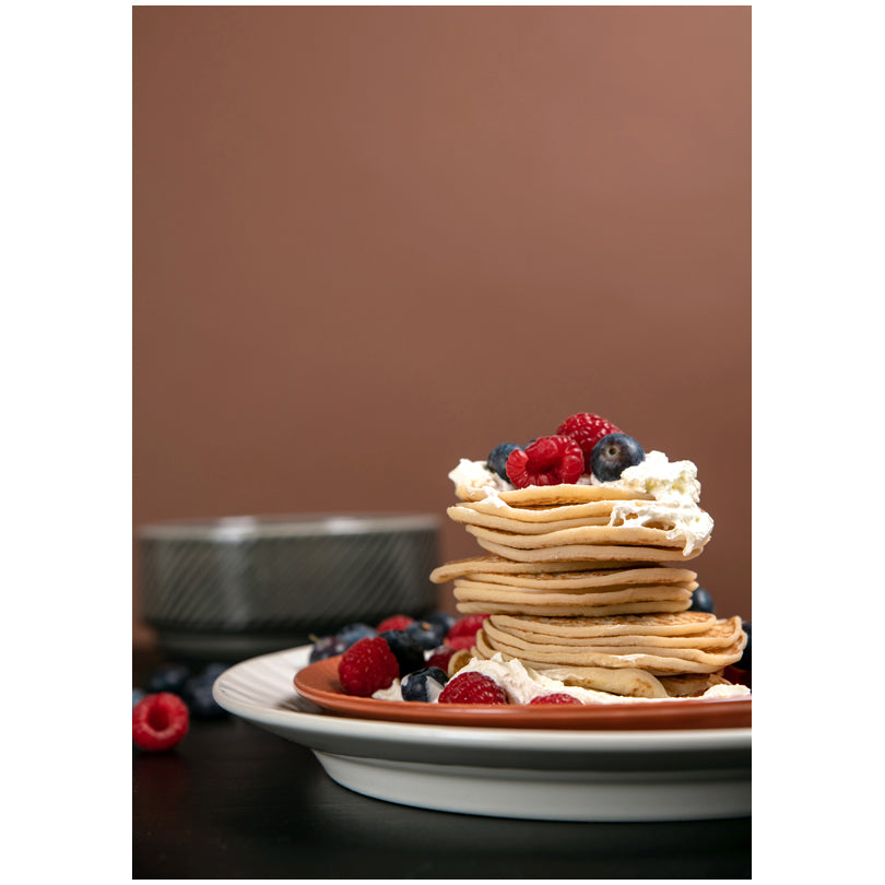 Piatto piano con rilievo "Coffee & More" cm Ø27x2