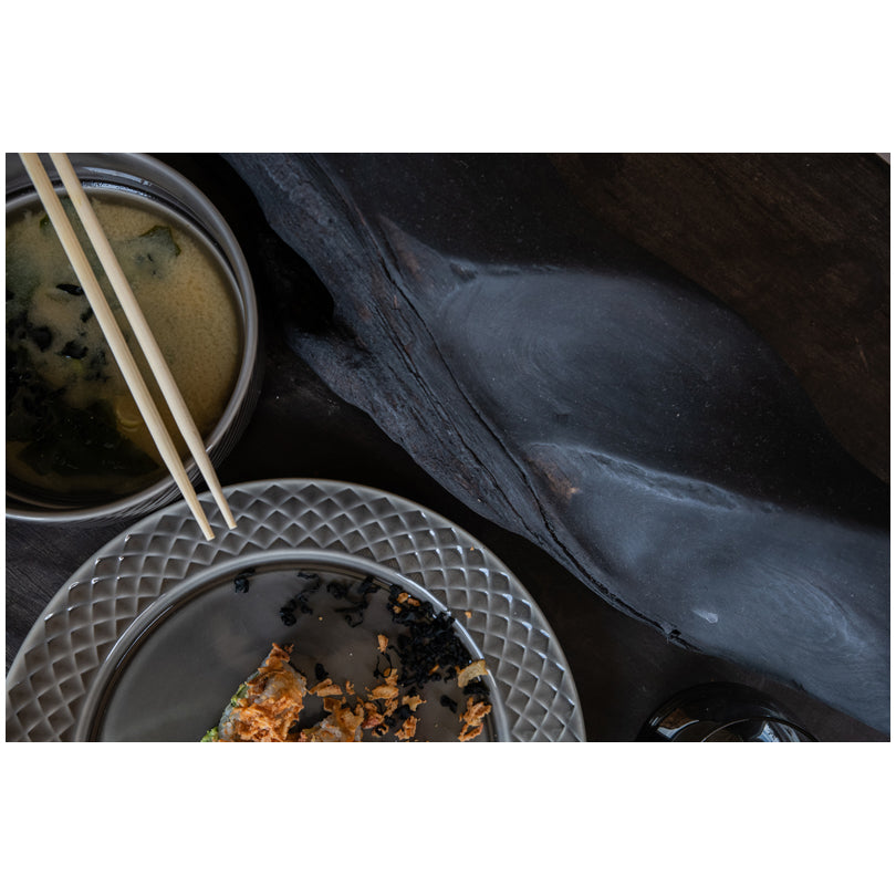 Piatto piano con rilievo "Coffee & More" cm Ø27x2