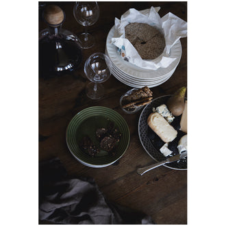 Piatto colazione tondo con rilievo "Coffee & More" cm Ø20x2