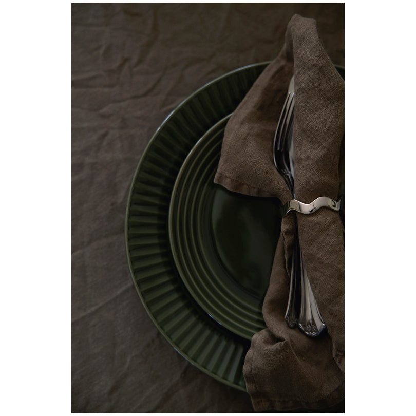 Piatto colazione tondo con rilievo "Coffee & More" cm Ø20x2