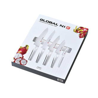 Set 5 coltelli "NI" con barra magnetica GN-5005AR/M30