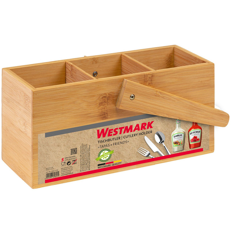 Portacondimenti con 3 comparti e maniglia Tapas + Friends cm 30,5x12x12,5