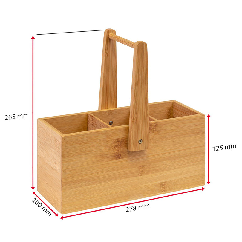 Portacondimenti con 3 comparti e maniglia Tapas + Friends cm 30,5x12x12,5