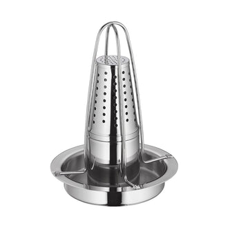 Supporto di cottura per pollame "Advantage" con contenitore per aromi cm 18x24